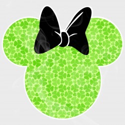 Minnie St Patrick's Day Head Static Cling Decal