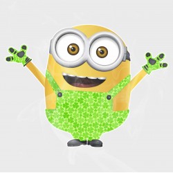 Minion St Patrick's Day Static Cling Decal 