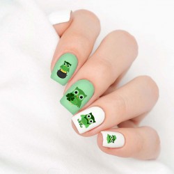 Owl St Patrick's Day Nail Decals 