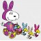 Comic Classics Snoopy & Woodstock Easter Bunnies Vinyl Decal 