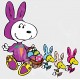 Comic Classics Snoopy & Woodstock Easter Bunnies Vinyl Decal 