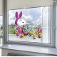 Comic Classics Snoopy & Woodstock Easter Bunnies Static Cling Decal 