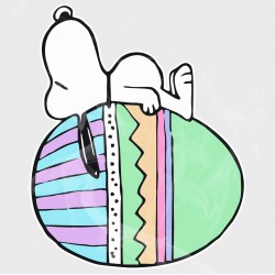 Comic Classics Snoopy and Easter Egg Static Cling Decal 