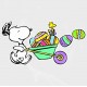 Comic Classics Snoopy & Woodstock Easter Wheel Barrow Vinyl Decal 