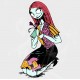 The Nightmare before Christmas Sally with a Dark Rose Vinyl Decal 