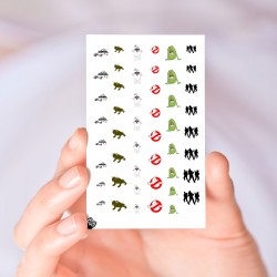 Ain't 'Fraid of no Ghost Nail Decals Stickers Art Designs Ghost Enthusiasts Nail Decorations Spooky Season Accessories