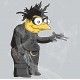 Simpsons Hans Edward Scissorhands Vinyl Decal