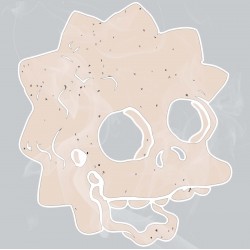 Lisa Simpson Skull Halloween Static Cling Decal 