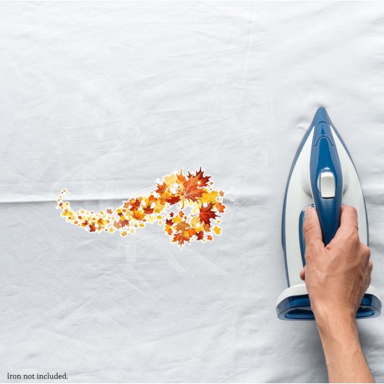 Autumn Leaves Swirl Right Vinyl Iron-On Decal 