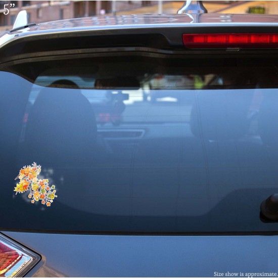 Autumn Leaves Tree Branch Vinyl Decal 