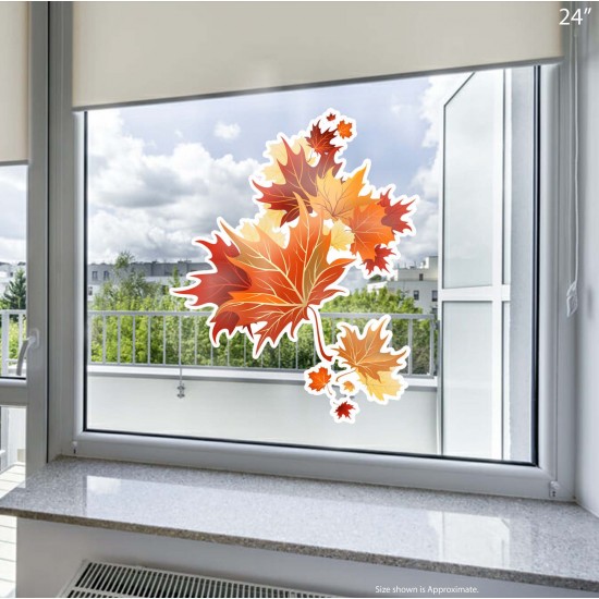 Autumn Leaves Falling Leaves Static Cling Decal 