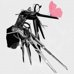 Edward Scissorhands Butterfly Static Cling Decal 