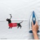 Dachshund Christmas Reindeer Vinyl Iron-On Decal 