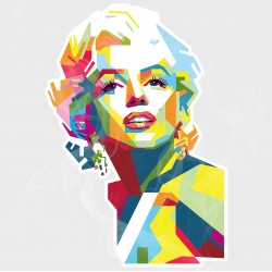 Marilyn Monroe Abstract Static Cling Decal