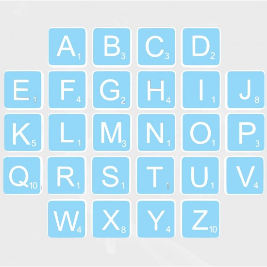 Game Tile Letter Set Static Cling Decal (Multiple Color Options Available)