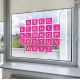 Game Tile Letter Set Static Cling Decal (Multiple Color Options Available)