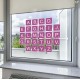 Game Tile Letter Set Static Cling Decal (Multiple Color Options Available)