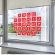 Game Tile Letter Set Static Cling Decal (Multiple Color Options Available)