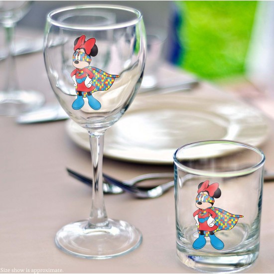Minnie Superhero Autism Awareness Vinyl Decal