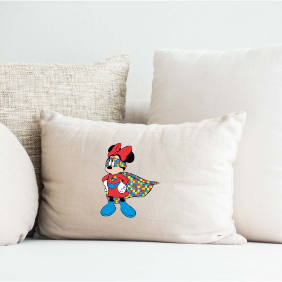 Minnie Superhero Autism Awareness Vinyl Iron-On Decal