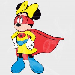 Minnie Superhero Static Cling Decal