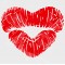 Lip Heart Vinyl Decal 