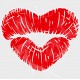 Lip Heart Vinyl Decal 
