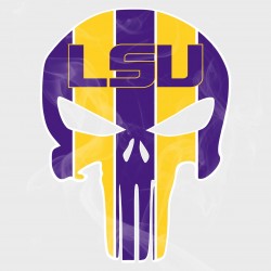 LSU Tigers Punisher Static Cling Decal