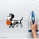 Dachshund Halloween Skeleton Vinyl Iron-On Decal