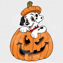 Dalmatians Halloween Pumpkin Vinyl Decal