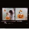 Dalmatians Halloween Pumpkin Static Cling Decal