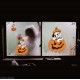 Dalmatians Halloween Pumpkin Static Cling Decal