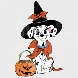 Dalmatians Halloween Witch Vinyl Decal