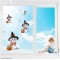 Dalmatians Halloween Witch Static Cling Decal