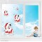 Dalmatians Puppy Santa Static Cling Decal