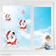 Dalmatians Puppy Santa Static Cling Decal