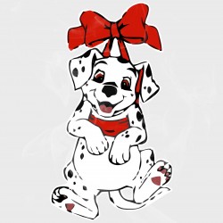 Dalmatians Hanging Christmas Puppy Vinyl Decal