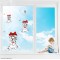 Dalmatians Hanging Christmas Puppy Static Cling Decal
