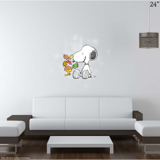 Comic Classics Snoopy & Woodstock Fall Leaves Vinyl Decal