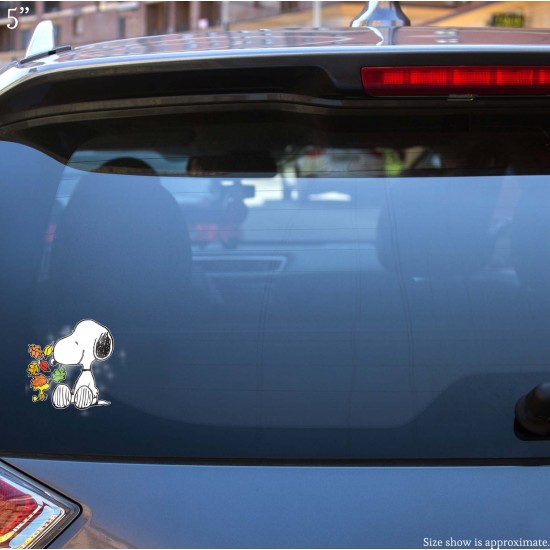 Comic Classics Snoopy & Woodstock Fall Leaves Vinyl Decal