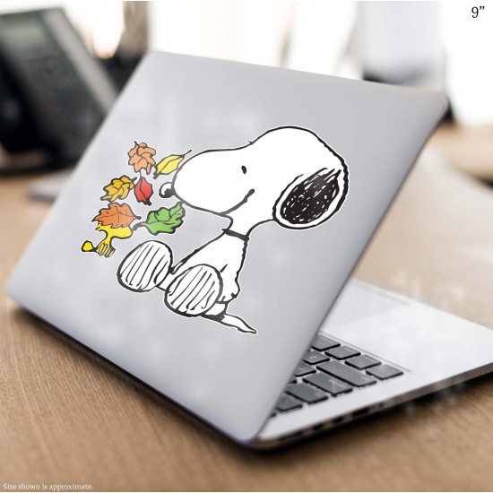 Comic Classics Snoopy & Woodstock Fall Leaves Vinyl Decal