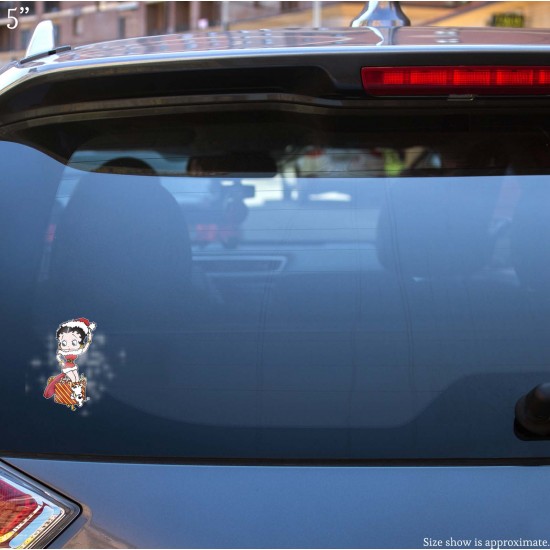 Betty Boop & Pudgy Christmas Vinyl Decal