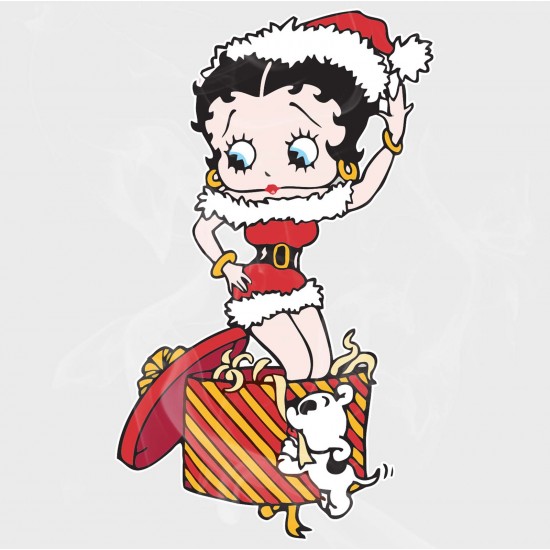Betty Boop & Pudgy Christmas Vinyl Decal