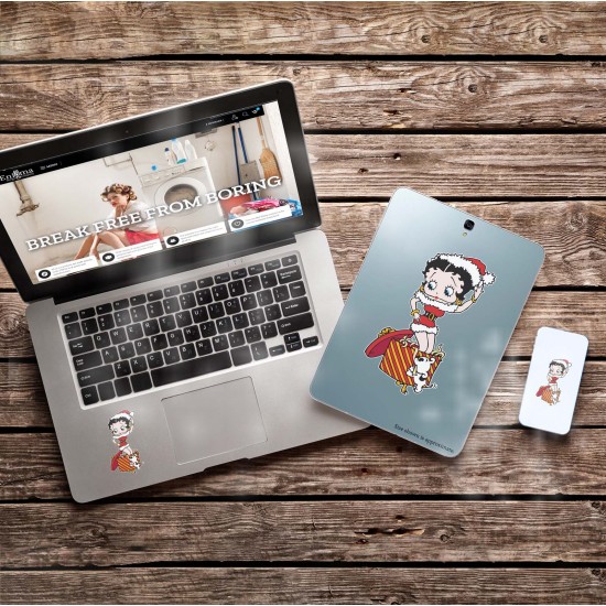 Betty Boop & Pudgy Christmas Vinyl Decal
