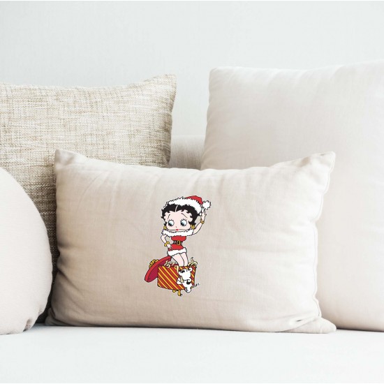 Betty Boop & Pudgy Christmas Vinyl Iron-On Decal