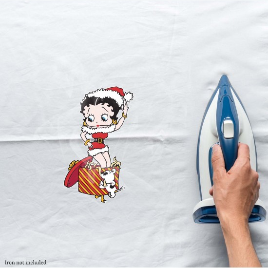 Betty Boop & Pudgy Christmas Vinyl Iron-On Decal