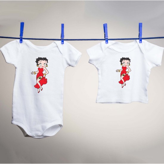 Betty Boop Christmas Garder Vinyl Iron-On Decal