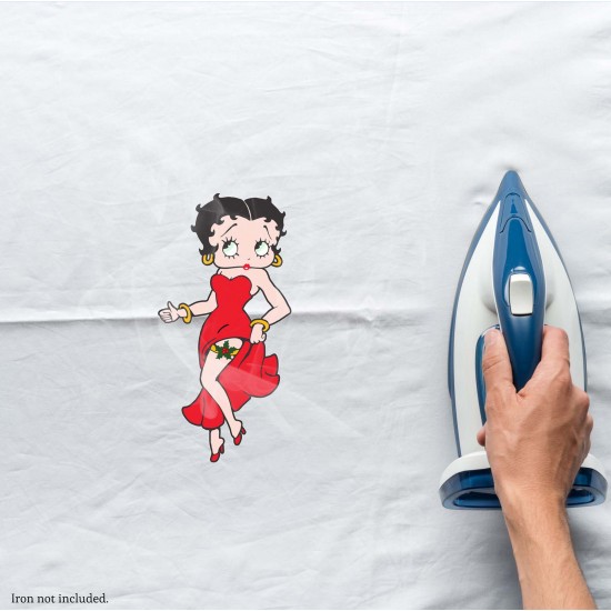 Betty Boop Christmas Garder Vinyl Iron-On Decal