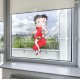 Betty Boop Christmas Garder Static Cling Decal