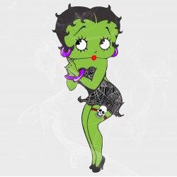Betty Boop Frankenstein Static Cling Decal